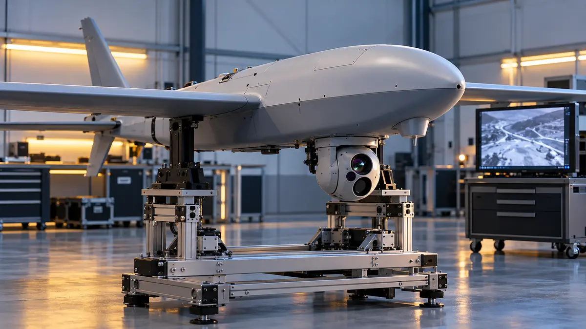 Compact electro-optical payload integrated on an unmanned aircraft